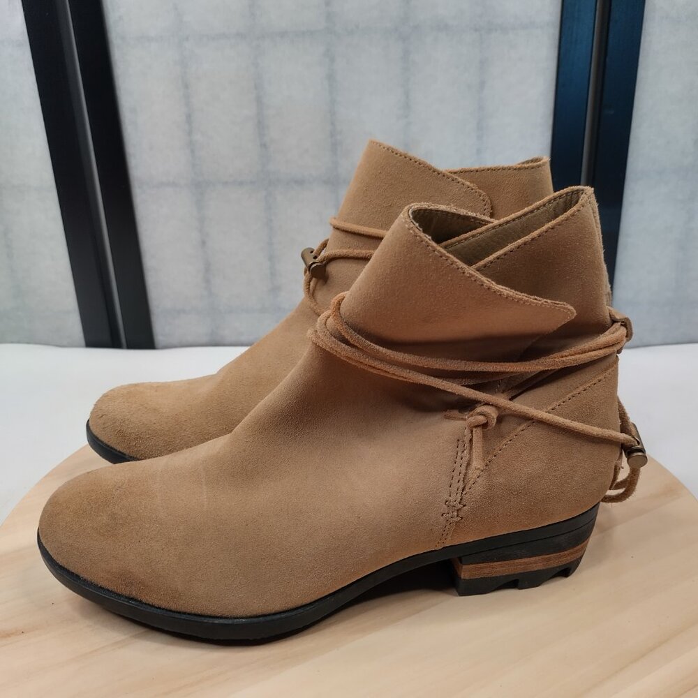 SOREL Farah Tan Booties with Flaws Women US 9 - Picture 6 of 16